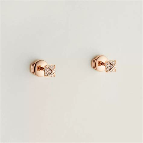 hermes edling|Hermes leather earrings.